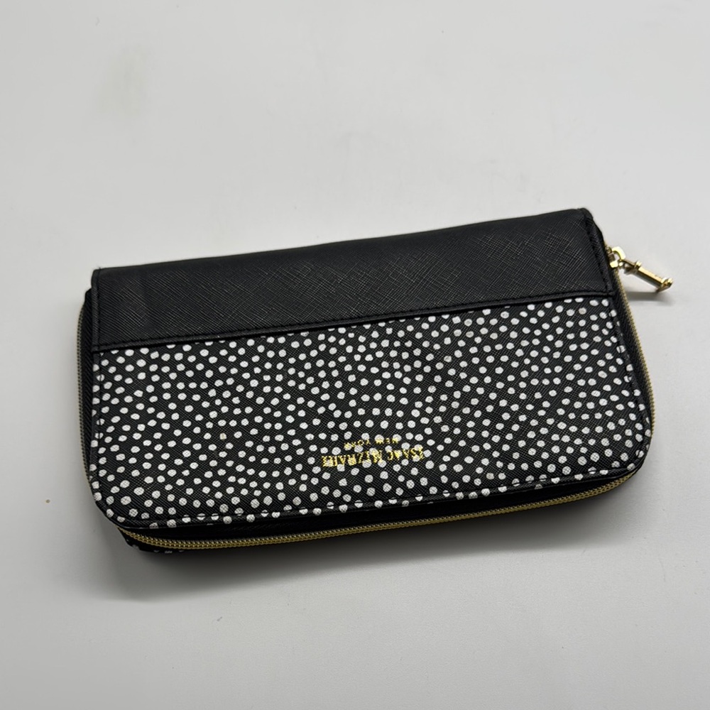 Issac Mizrahi Black and White Polka Dot Wallet